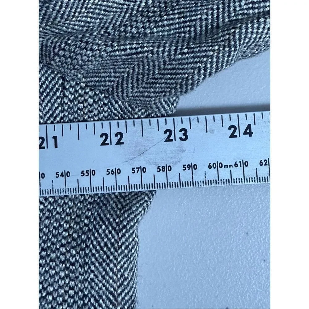 Haggar Imperial Gentlemen Fit Blazer Sports Coat Mens 40L Grey Tweed Herringbone